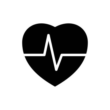 Beyaz arkaplanda kalp atışı simgesi tasarım şablonları