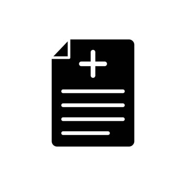 Beyaz arkaplanda tıbbi sayfa simgesi vektör tasarım şablonu