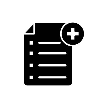 Beyaz arkaplanda tıbbi sayfa simgesi vektör tasarım şablonu