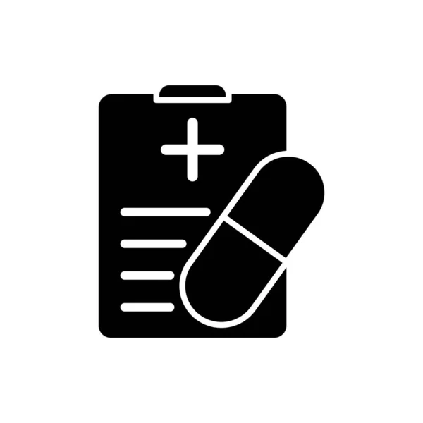 Medical Sheet Icon Vektor Design Template Auf Weißem Hintergrund — Stockvektor