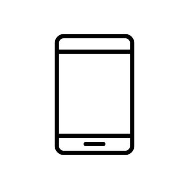 Beyaz arkaplanda akıllı telefon simgesi vektör tasarım şablonu