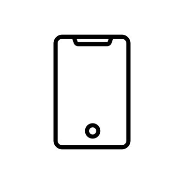 Beyaz arkaplanda akıllı telefon simgesi vektör tasarım şablonu