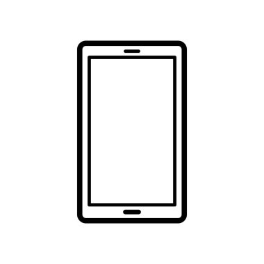 Beyaz arkaplanda akıllı telefon simgesi vektör tasarım şablonu