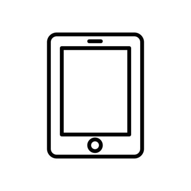 Beyaz arkaplanda akıllı telefon simgesi vektör tasarım şablonu