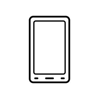 Beyaz arkaplanda akıllı telefon simgesi vektör tasarım şablonu