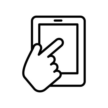 Beyaz arkaplanda akıllı telefon simgesi vektör tasarım şablonu