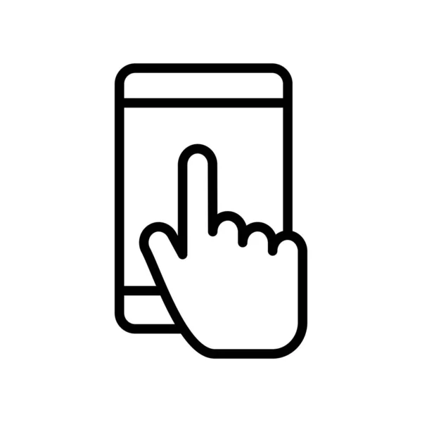 Smart Phone Icon Vector Design Template White Background — Stock Vector