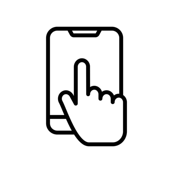 Smartphone Icon Vektor Design Vorlage Auf Weißem Hintergrund — Stockvektor