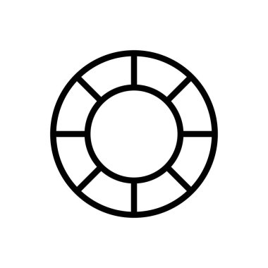 Beyaz arkaplanda kumarhane poker çipi ikon vektör tasarım şablonları