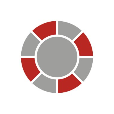 Beyaz arkaplanda kumarhane poker çipi ikon vektör tasarım şablonları