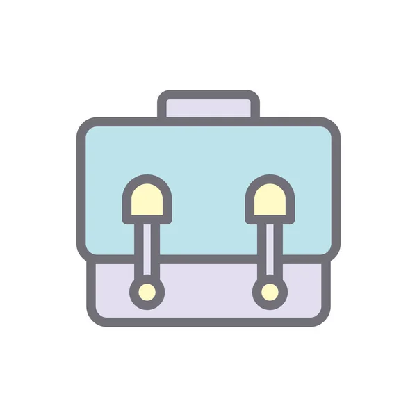 Messenger Bag Icon Vektor Flache Abbildung Auf Weißem Hintergrund — Stockvektor