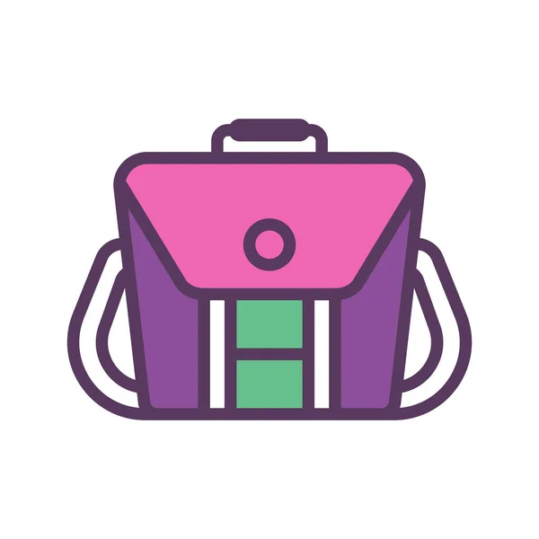 Messenger Vector Icono Bolsa Ilustración Plana Sobre Fondo Blanco — Archivo Imágenes Vectoriales