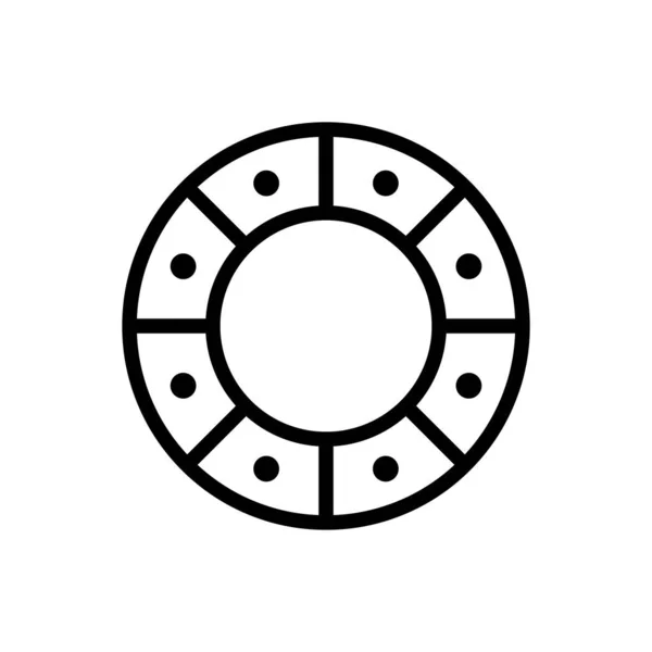 Casino Poker Chip Symbol Vektor Design Vorlagen Auf Weißem Hintergrund — Stockvektor