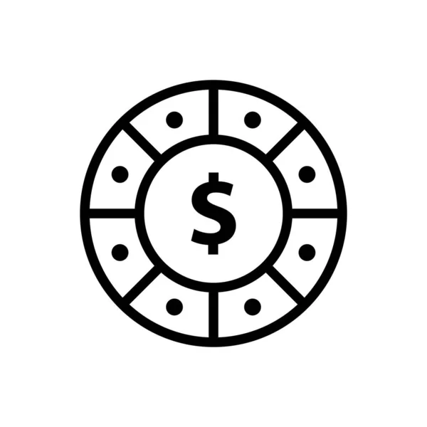 Plantillas Diseño Vectores Iconos Casino Poker Sobre Fondo Blanco — Vector de stock