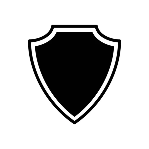 Ikona Štítu Módním Plochém Stylu Izolované Bílém Pozadí — Stockový vektor