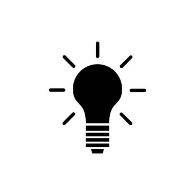 Ampul satır simge vektör, beyaz arka plan üzerinde izole. Fikir işareti, çözüm, düşünme kavramı