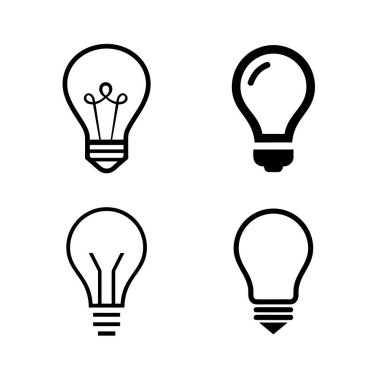 Ampul satır simge vektör, beyaz arka plan üzerinde izole. Fikir işareti, çözüm, düşünme kavramı