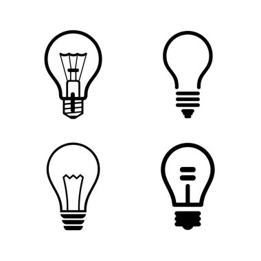 Ampul satır simge vektör, beyaz arka plan üzerinde izole. Fikir işareti, çözüm, düşünme kavramı
