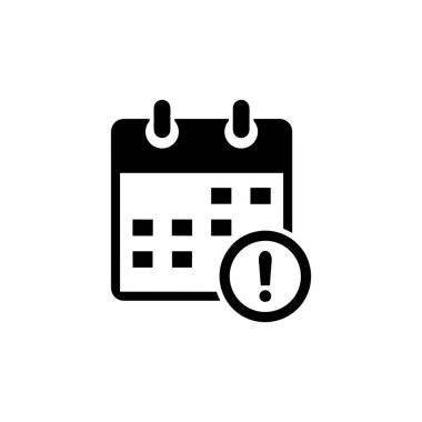 Düz takvim simgesi. Beyaz arkaplan üzerindeki duvar vektörü takvimi