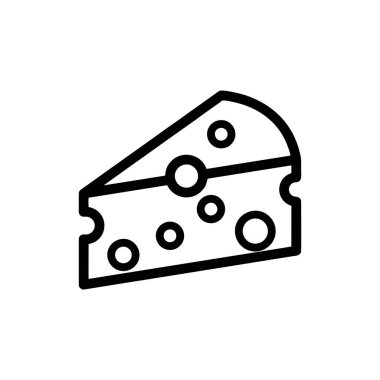 Beyaz arkaplanda peynir simgesi tasarım logo şablonu