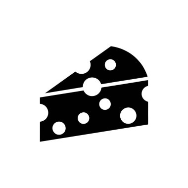 Beyaz arkaplanda peynir simgesi tasarım logo şablonu