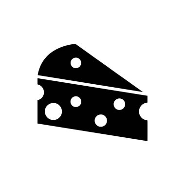 Beyaz arkaplanda peynir simgesi tasarım logo şablonu