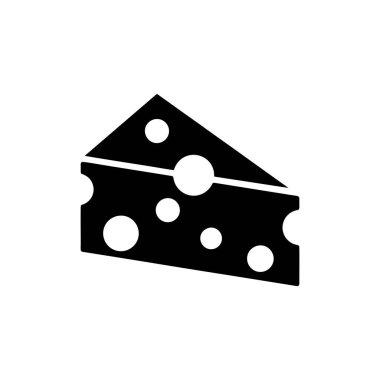 Beyaz arkaplanda peynir simgesi tasarım logo şablonu