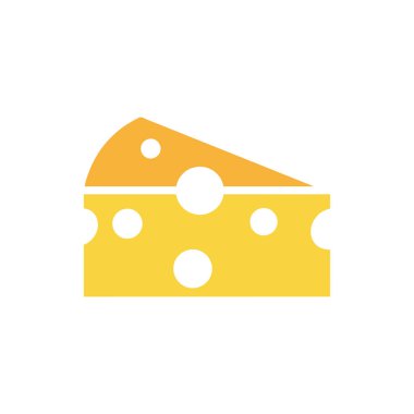 Beyaz arkaplanda peynir simgesi tasarım logo şablonu