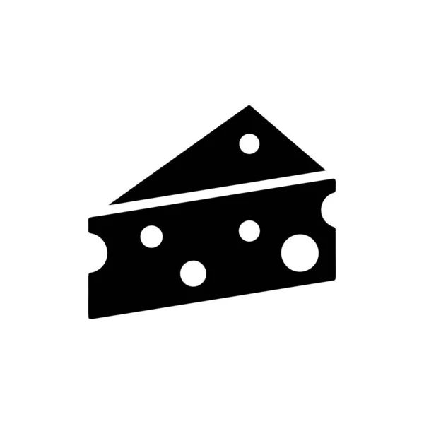 Шаблон Логотипа Векторного Дизайна Сыра Белом Фоне — стоковый вектор