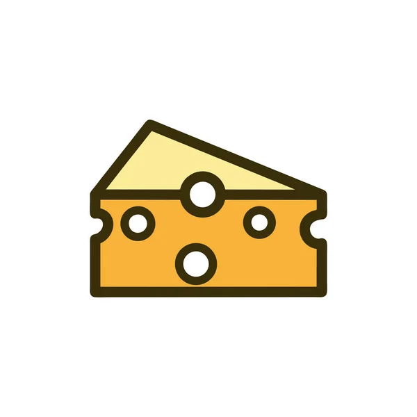 Modèle Logo Vectoriel Icône Fromage Sur Fond Blanc — Image vectorielle