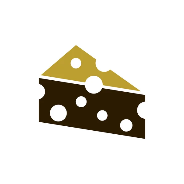 Τυρί Εικονίδιο Διάνυσμα Πρότυπο Λογότυπο Σχεδιασμό Λευκό Φόντο — Διανυσματικό Αρχείο