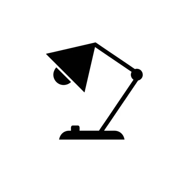 Ikona Stolní Lampy Vektorové Design Šablony Bílém Pozadí — Stockový vektor