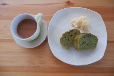 Matcha pound cake, Japanese style
