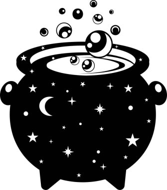 Cauldron Vector, Halloween Vector, Witch Vector, Pumpkin Vector, Boo Vector File