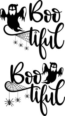 Boo tiful Vector, Halloween Vector, Witch Vector, Pumpkin Vector, Boo Vector File