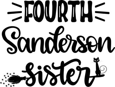 Fourth Sanderson Sister Vector, Halloween Vector, Witch Vector, Pumpkin Vector, Boo Vector File