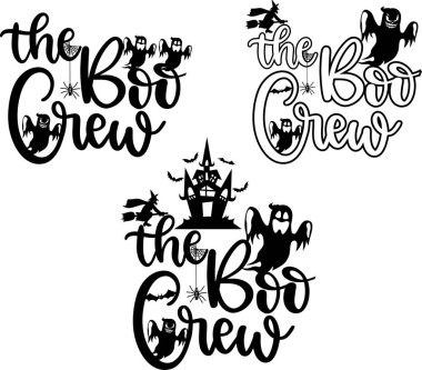 The boo crew Vector, Halloween Vector, Witch Vector, Pumpkin Vector, Boo Vector File