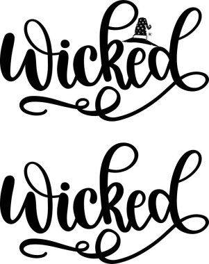 Wicked Vector, Halloween Vector, Witch Vector, Pumpkin Vector, Boo Vector File