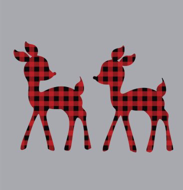 Deer Christmas Vector, Santa Vector, Merry Christmas Vector, Holiday Vector Files