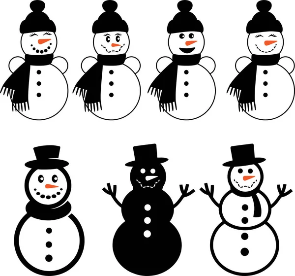 Snowman Vector, Santa Vector, Merry Christmas Vector, Holiday Vector Files