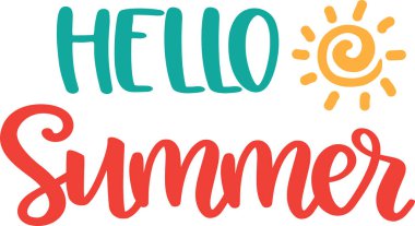 Hello Summer 2, Beach, Summer Holiday, Vector Illustration File
