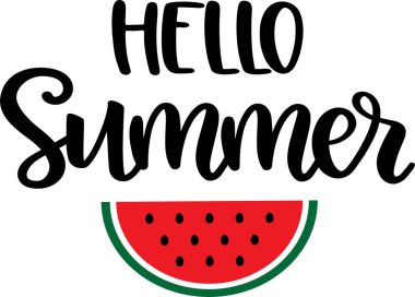 Hello Summer 1, Beach, Summer Holiday, Vector Illustration File
