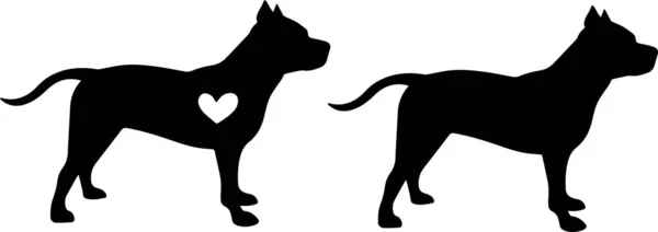 American Pitbull Dog Animal Pet Vector Illustration File — Stok Vektör