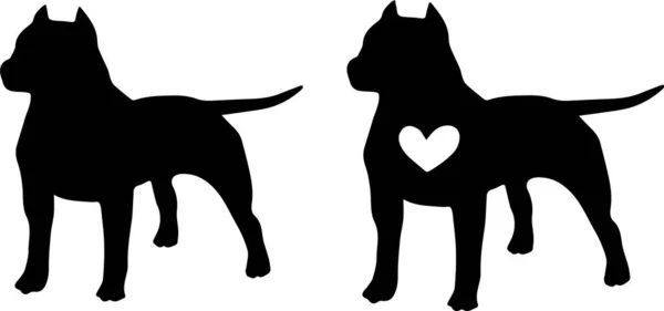 American Pitbull Dog Animal Pet Vector Illustration File — Stok Vektör
