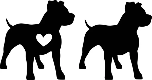 American Pitbull Dog Animal Pet Vector Illustration File — Archivo Imágenes Vectoriales