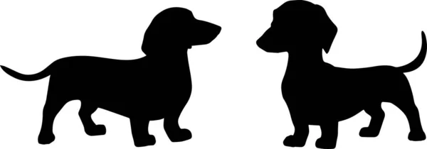 Dachshund Dog Animal Pet Vector Illustration File — Stok Vektör