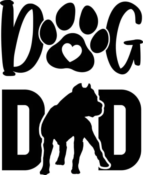 Dog Dad Dog Animal Pet Vector Illustration File — Stockový vektor