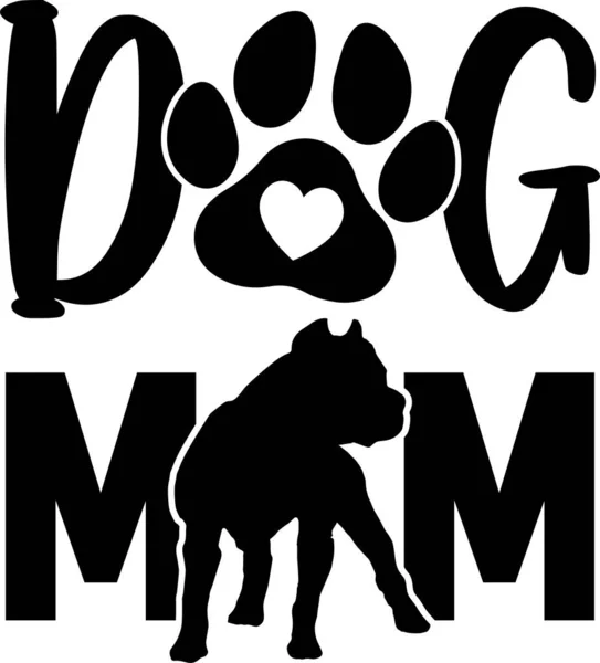Dog Mom Dog Animal Pet Vector Illustration File — Stockový vektor