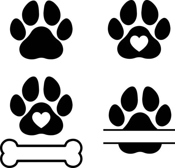 Πάου Σκύλου Σκύλος Ζώο Κατοικίδιο Ζώο Διανυσματικό Αρχείο Εικονογράφησης — Διανυσματικό Αρχείο