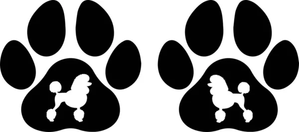 Poodle Paw Dog Animal Pet Vector Illustration File — Stockový vektor